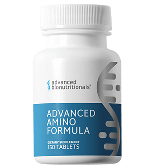 Advanced Amino Formula bottle, an image supplied on the seller’s affiliate resource page